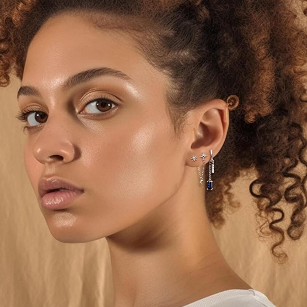 Sterling Silver Earring Sets For Multiple Piercin… - image 5